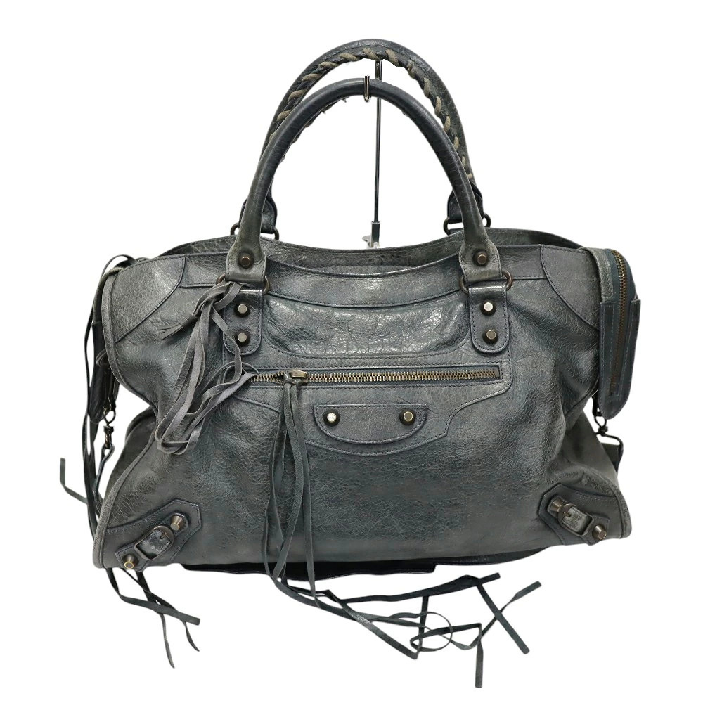 Balenciaga The City Handbag Leather Gray